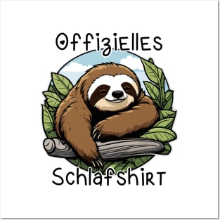 Offizielles Schlafshirt Faultier Posters and Art